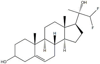 20-DIFLUOROMETHYL-5-PREGNEN-3,20B-DIOL Struktur