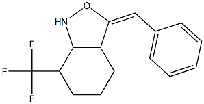 3-(E)-BENZYLIDENE-3,4,5,6-TETRAHYDRO-7-(TRIFLUOROMETHYL)BENZ-[C]-ISOXAZOLE Struktur