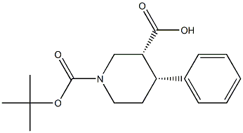 RACEMIC BOC-CIS-4-PHENYLPIPERIDINE-3-CARBOXYLIC ACID Struktur