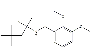 N-(2-ETHOXY-3-METHOXYBENZYL)-2,4,4-TRIMETHYLPENTAN-2-AMINE Struktur