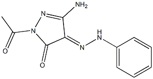 (4E)-1-ACETYL-3-AMINO-1H-PYRAZOLE-4,5-DIONE 4-(PHENYLHYDRAZONE) Struktur