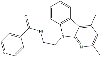 N-[2-(2,4-DIMETHYL-9H-PYRIDO[2,3-B]INDOL-9-YL)ETHYL]ISONICOTINAMIDE Struktur