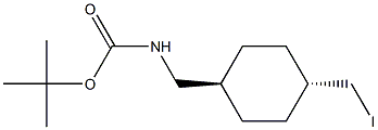 TRANS-1-BOC-AMINOMETHYL-4-IODOMETHYL-CYCLOHEXANE Struktur