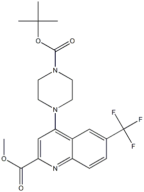 METHYL 4-(N-BOC PIPERAZINE)-6-TRIFLUOROMETHYL-QUINOLINE-2-CARBOXYLATE Struktur