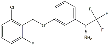 (1R)-1-(3-[(6-CHLORO-2-FLUOROPHENYL)METHOXY]PHENYL)-2,2,2-TRIFLUOROETHYLAMINE Struktur