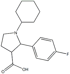 1-CYCLOHEXYL-2-(4-FLUOROPHENYL)PYRROLIDINE-3-CARBOXYLIC ACID Struktur