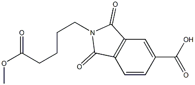 2-(5-METHOXY-5-OXOPENTYL)-1,3-DIOXOISOINDOLINE-5-CARBOXYLIC ACID Struktur