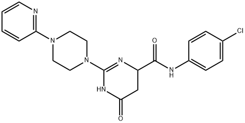 N-(4-CHLOROPHENYL)-6-OXO-2-(4-PYRIDIN-2-YLPIPERAZIN-1-YL)-3,4,5,6-TETRAHYDROPYRIMIDINE-4-CARBOXAMIDE Struktur