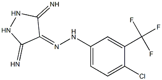 3,5-DIIMINOPYRAZOLIDIN-4-ONE [4-CHLORO-3-(TRIFLUOROMETHYL)PHENYL]HYDRAZONE Struktur