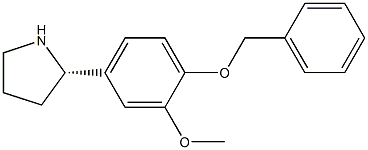 4-((2S)PYRROLIDIN-2-YL)-2-METHOXY-1-(PHENYLMETHOXY)BENZENE Struktur