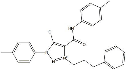 3-(4-METHYLPHENYL)-1-(3-PHENYLPROPYL)-5-(4-TOLUIDINOCARBONYL)-3H-1,2,3-TRIAZOL-1-IUM-4-OLATE Struktur