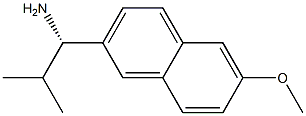 (1S)-1-(6-METHOXY(2-NAPHTHYL))-2-METHYLPROPYLAMINE Struktur