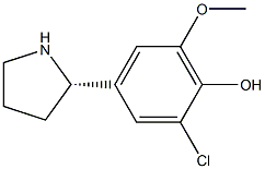 4-((2S)PYRROLIDIN-2-YL)-2-CHLORO-6-METHOXYPHENOL Struktur