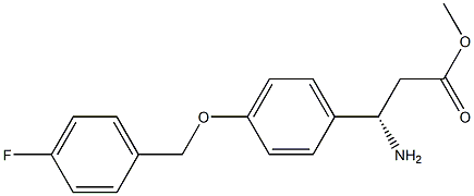 METHYL (3S)-3-AMINO-3-(4-[(4-FLUOROPHENYL)METHOXY]PHENYL)PROPANOATE Struktur