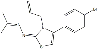 ACETONE [(2E)-3-ALLYL-4-(4-BROMOPHENYL)-1,3-THIAZOL-2(3H)-YLIDENE]HYDRAZONE Struktur