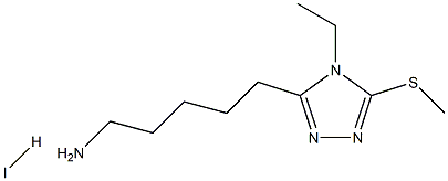 5-[4-ETHYL-5-(METHYLTHIO)-4H-1,2,4-TRIAZOL-3-YL]PENTAN-1-AMINE HYDROIODIDE Struktur