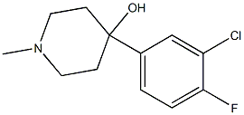 4-(3-CHLORO-4-FLUOROPHENYL)-4-HYDROXY-1-METHYLPIPERIDINE Struktur