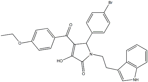 1-(2-(1H-INDOL-3-YL)ETHYL)-5-(4-BROMOPHENYL)-4-(4-ETHOXYBENZOYL)-3-HYDROXY-1H-PYRROL-2(5H)-ONE Struktur