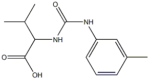 3-METHYL-2-(([(3-METHYLPHENYL)AMINO]CARBONYL)AMINO)BUTANOIC ACID Struktur