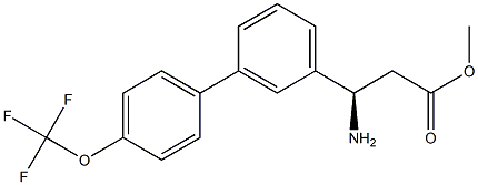 METHYL (3R)-3-AMINO-3-(3-[4-(TRIFLUOROMETHOXY)PHENYL]PHENYL)PROPANOATE Struktur