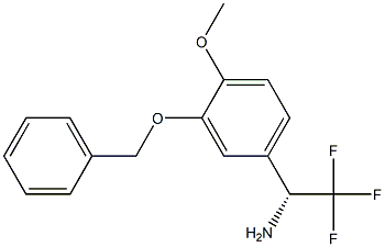 (1R)-2,2,2-TRIFLUORO-1-[4-METHOXY-3-(PHENYLMETHOXY)PHENYL]ETHYLAMINE Struktur