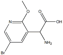 AMINO-(5-BROMO-2-METHOXY-PYRIDIN-3-YL)-ACETIC ACID Struktur