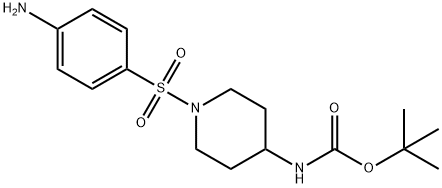 [1-(4-AMINO-BENZENESULFONYL)-PIPERIDIN-4-YL]-CARBAMIC ACID TERT-BUTYL ESTER Struktur