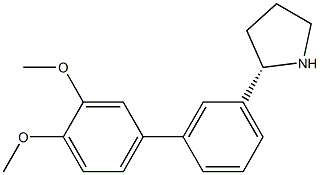 4-[3-((2S)PYRROLIDIN-2-YL)PHENYL]-1,2-DIMETHOXYBENZENE Struktur