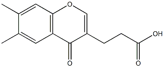 3-(6,7-DIMETHYL-4-OXO-4H-CHROMEN-3-YL)PROPANOIC ACID Struktur