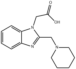 [2-(PIPERIDIN-1-YLMETHYL)-1H-BENZIMIDAZOL-1-YL]ACETIC ACID Struktur