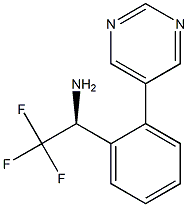 (1S)-2,2,2-TRIFLUORO-1-(2-PYRIMIDIN-5-YLPHENYL)ETHYLAMINE Struktur