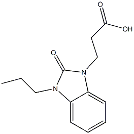 3-(2-OXO-3-PROPYL-2,3-DIHYDRO-1H-BENZIMIDAZOL-1-YL)PROPANOIC ACID Struktur