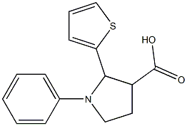 1-PHENYL-2-(THIOPHEN-2-YL)PYRROLIDINE-3-CARBOXYLIC ACID Struktur