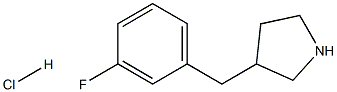 3-(3-FLUOROBENZYL)PYRROLIDINE HYDROCHLORIDE Struktur