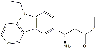 METHYL (3S)-3-AMINO-3-(9-ETHYLCARBAZOL-3-YL)PROPANOATE Struktur