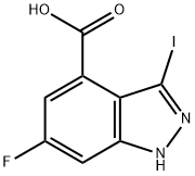 6-FLUORO-3-IODO-4-(1H)INDAZOLE CARBOXYLIC ACID Struktur