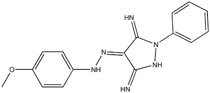 (4E)-3,5-DIIMINO-1-PHENYLPYRAZOLIDIN-4-ONE (4-METHOXYPHENYL)HYDRAZONE Struktur