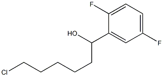 6-CHLORO-1-(2,5-DIFLUOROPHENYL)-1-HEXANOL Struktur