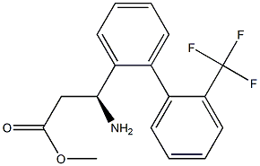 METHYL (3S)-3-AMINO-3-(2-[2-(TRIFLUOROMETHYL)PHENYL]PHENYL)PROPANOATE Struktur