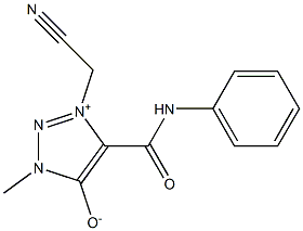 4-(ANILINOCARBONYL)-3-(CYANOMETHYL)-1-METHYL-1H-1,2,3-TRIAZOL-3-IUM-5-OLATE Struktur