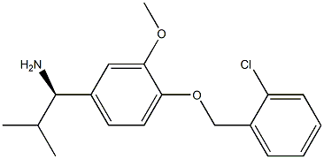 (1R)-1-(4-[(2-CHLOROPHENYL)METHOXY]-3-METHOXYPHENYL)-2-METHYLPROPYLAMINE Struktur