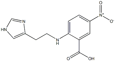 2-([2-(1H-IMIDAZOL-4-YL)ETHYL]AMINO)-5-NITROBENZOIC ACID Struktur