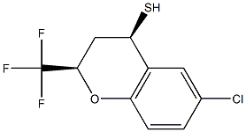 CIS-6-CHLORO-2-(TRIFLUOROMETHYL)CHROMANE-4-THIOL Struktur