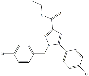 ETHYL 1-(4-CHLOROBENZYL)-5-(4-CHLOROPHENYL)-1H-PYRAZOLE-3-CARBOXYLATE Struktur