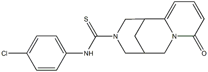 N-(4-CHLOROPHENYL)-6-OXO-7,11-DIAZATRICYCLO[7.3.1.0~2,7~]TRIDECA-2,4-DIENE-11-CARBOTHIOAMIDE Struktur