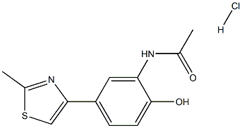 N-[2-HYDROXY-5-(2-METHYL-1,3-THIAZOL-4-YL)PHENYL]ACETAMIDE HYDROCHLORIDE Struktur