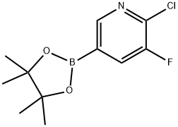 2-CHLORO-3-FLUOROPYRIDINE-5-BORONIC ACID PINACOL ESTER Struktur