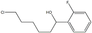 6-CHLORO-1-(2-FLUOROPHENYL)-1-HEXANOL Struktur