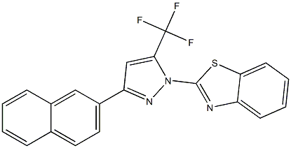 2-[3-(2-NAPHTHYL)-5-(TRIFLUOROMETHYL)-1H-PYRAZOL-1-YL]-1,3-BENZOTHIAZOLE Struktur