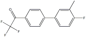 4'-(4-FLUORO-3-METHYLPHENYL)-2,2,2-TRIFLUOROACETOPHENONE Struktur